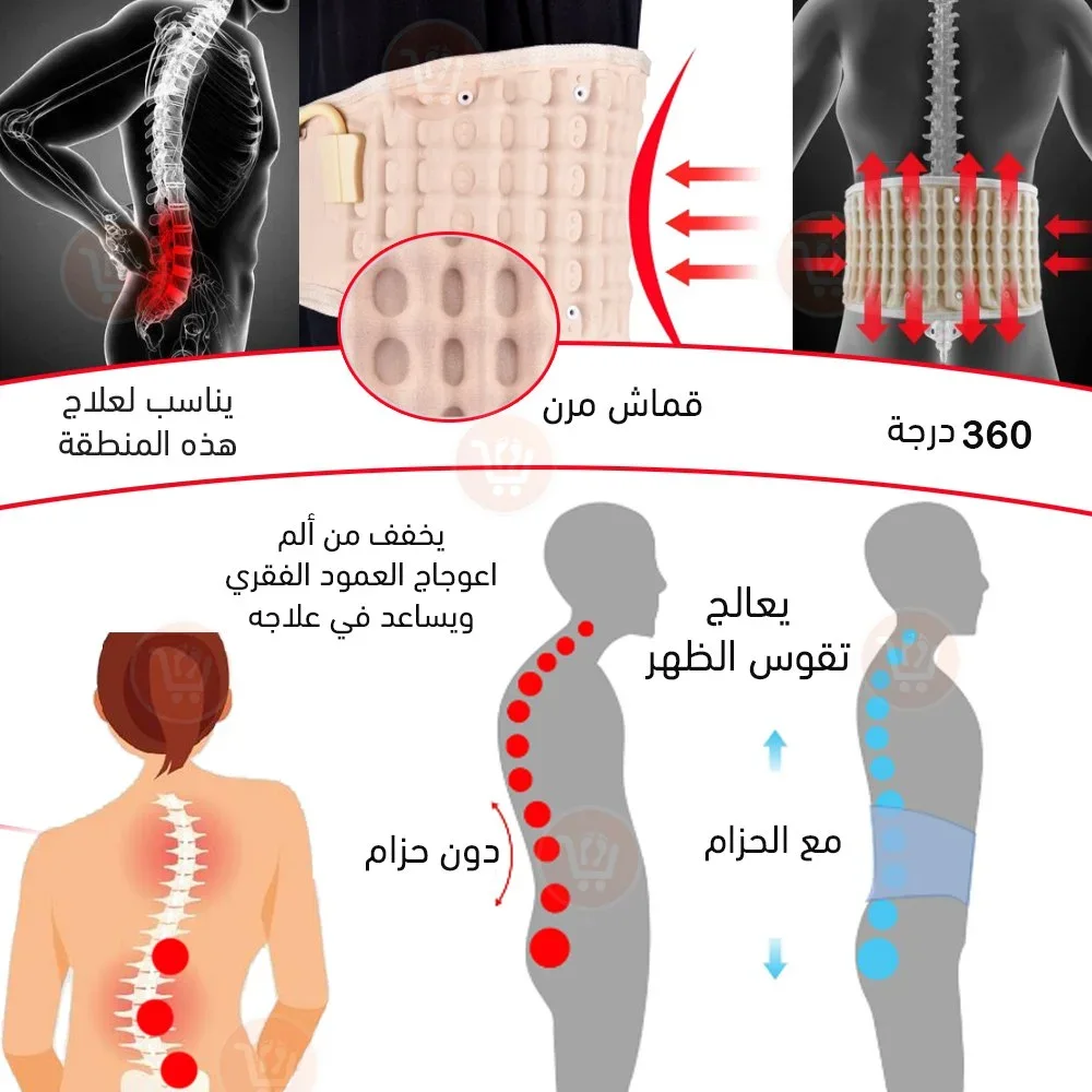 دعم منطقة أسفل الظهر أثناء ارتداء الحزام